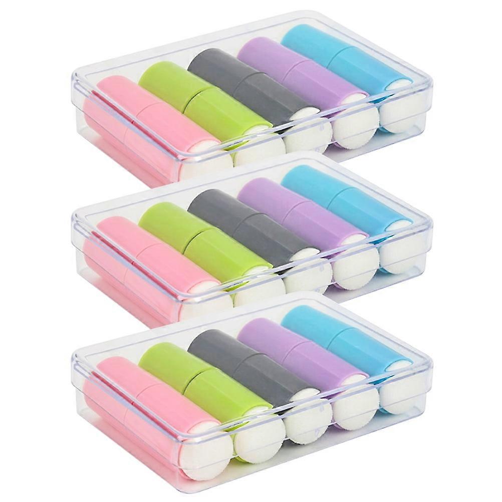 Soft Shadow Pen Sponge Head Manicure Tip Dotting 30 Pieces Tools Nail Replace Applicator Plastic Handle Pcs