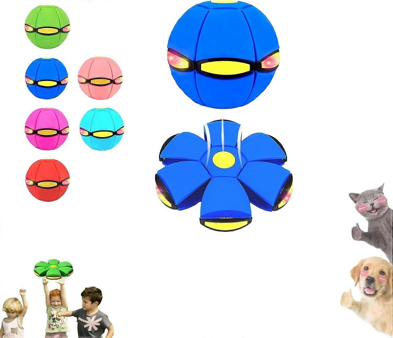 unique 2026 New Children's Bouncing Ball, Magic Metaball, Magic Flying Saucer, Bouncy Ball, Parent-Child Interaction, Dual Form Freely Switchable, wit