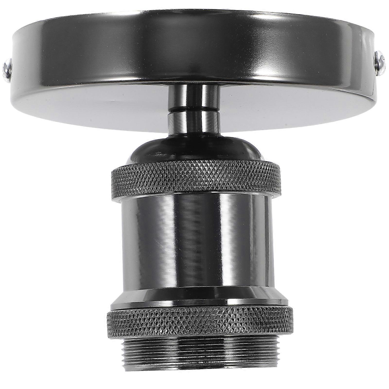 4Pcs Ceiling Light Holder E27 Bulb Socket Restoring Lamps Black Vintage Design For Dining Room