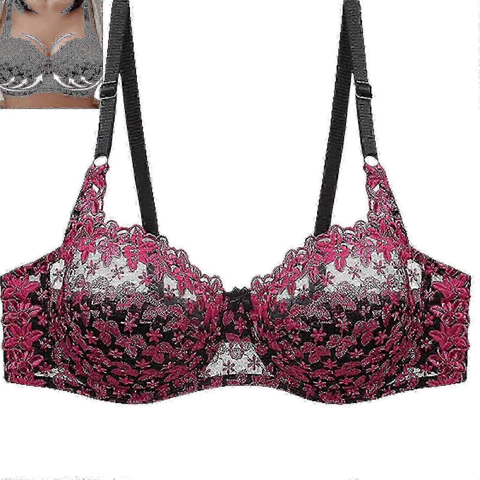 Wireless Comfort Bras for Large Cup Sizes (75D-100D) - Breathable Unlined Lace Support for Full Coverage​_MM2