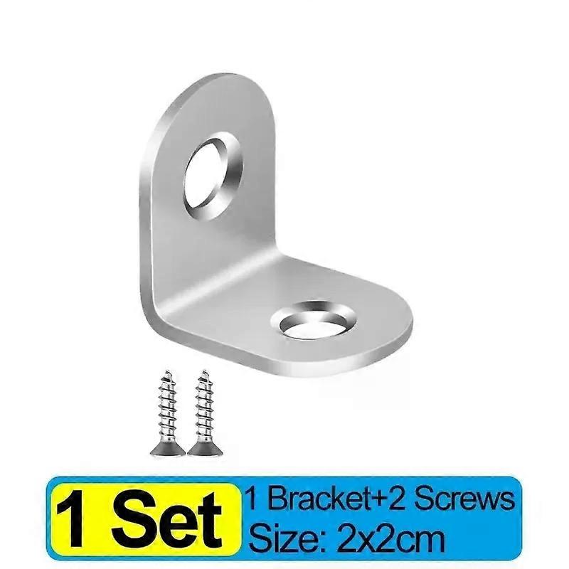 Stainless Steel L Bracket Corner Brace with Screws 90��Angle Joint Brackets Fastener Wood Cabinet Connector Support Frame Shelf
