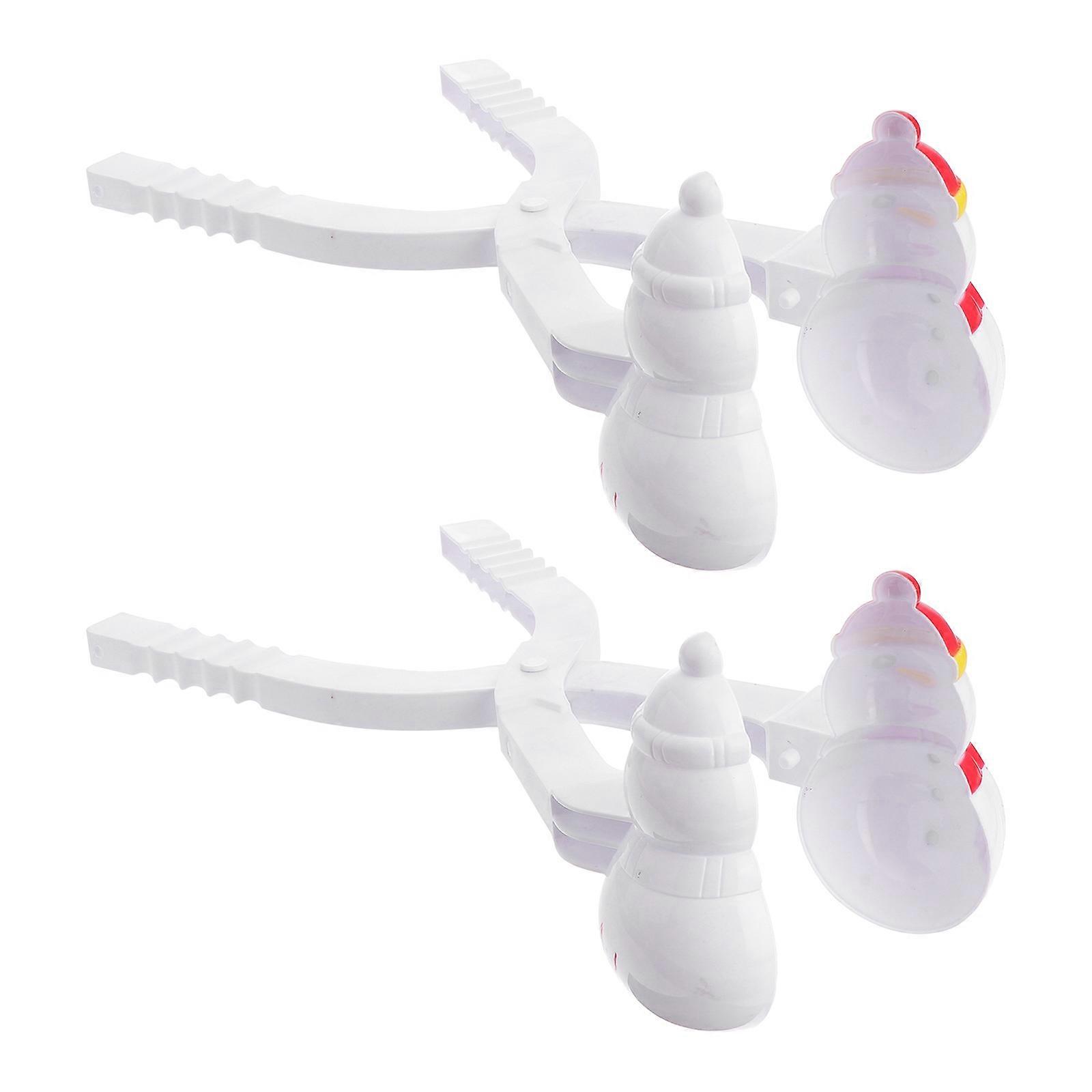 Kids Winter Toys Snowman Shape Maker with Non-Slip Handle 2Pcs