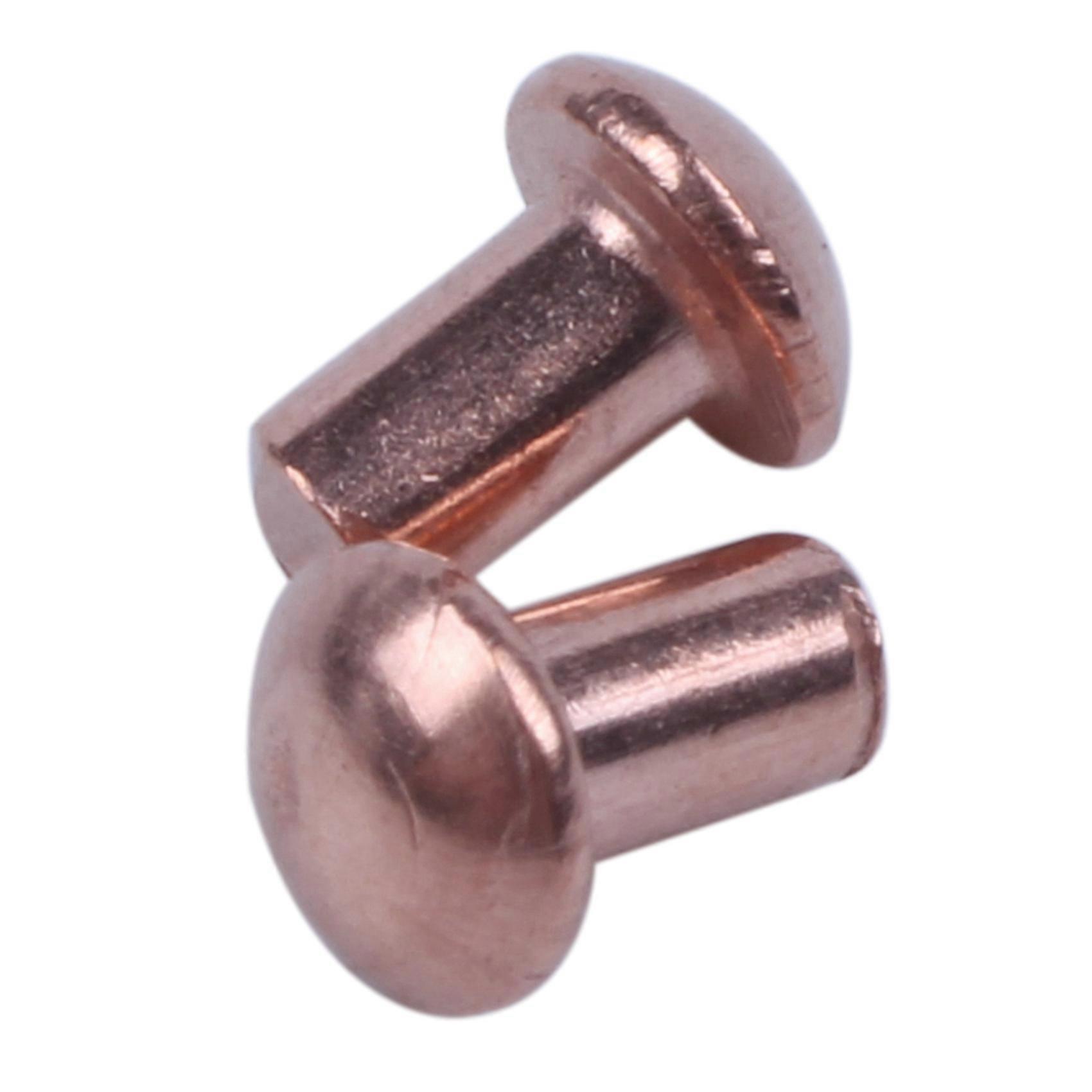 600 Pcs 5/64 x 1/8 Inch Round Head Copper Solid Rivets Fasteners
