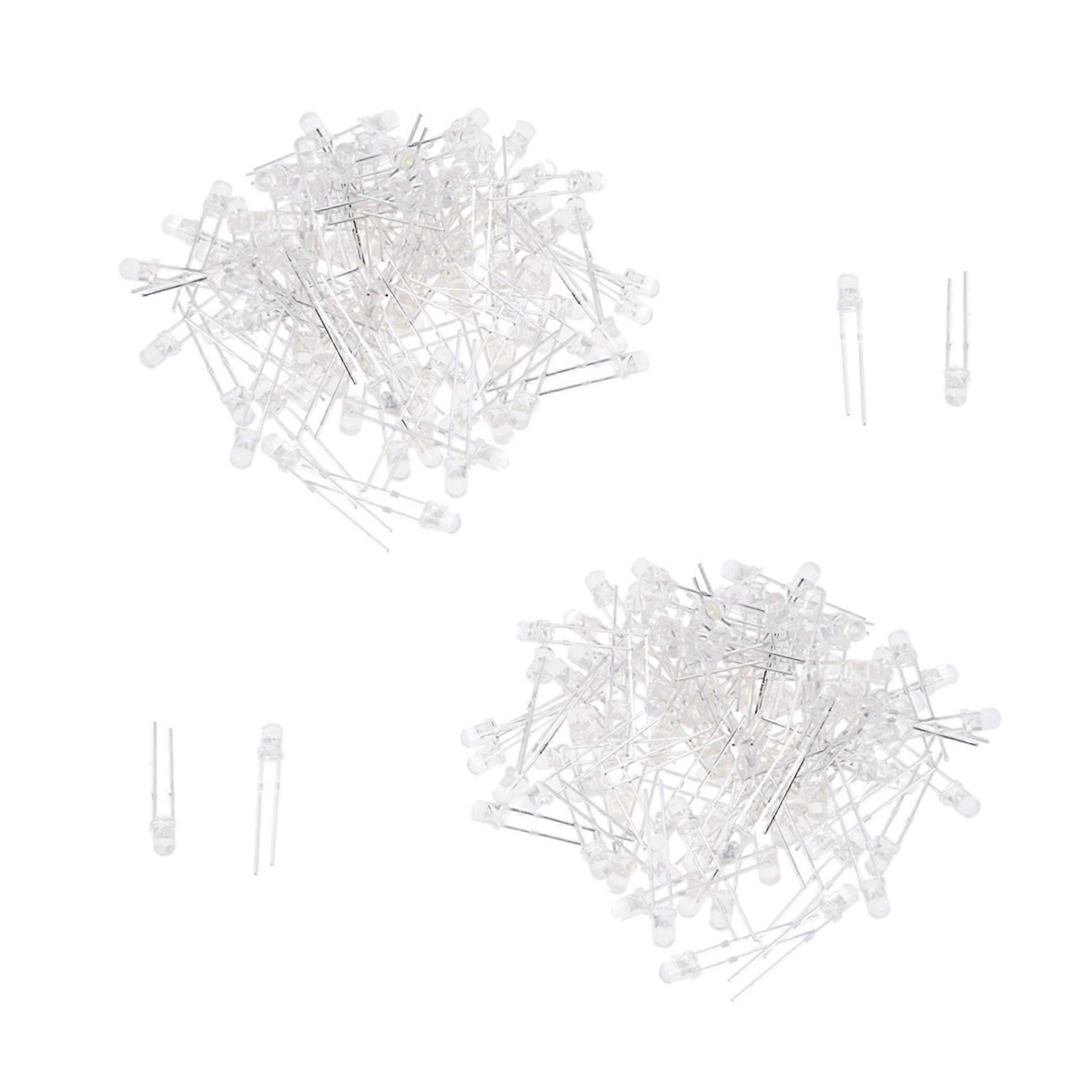 3mm White LED Light 200Pcs Light Emitting Diode