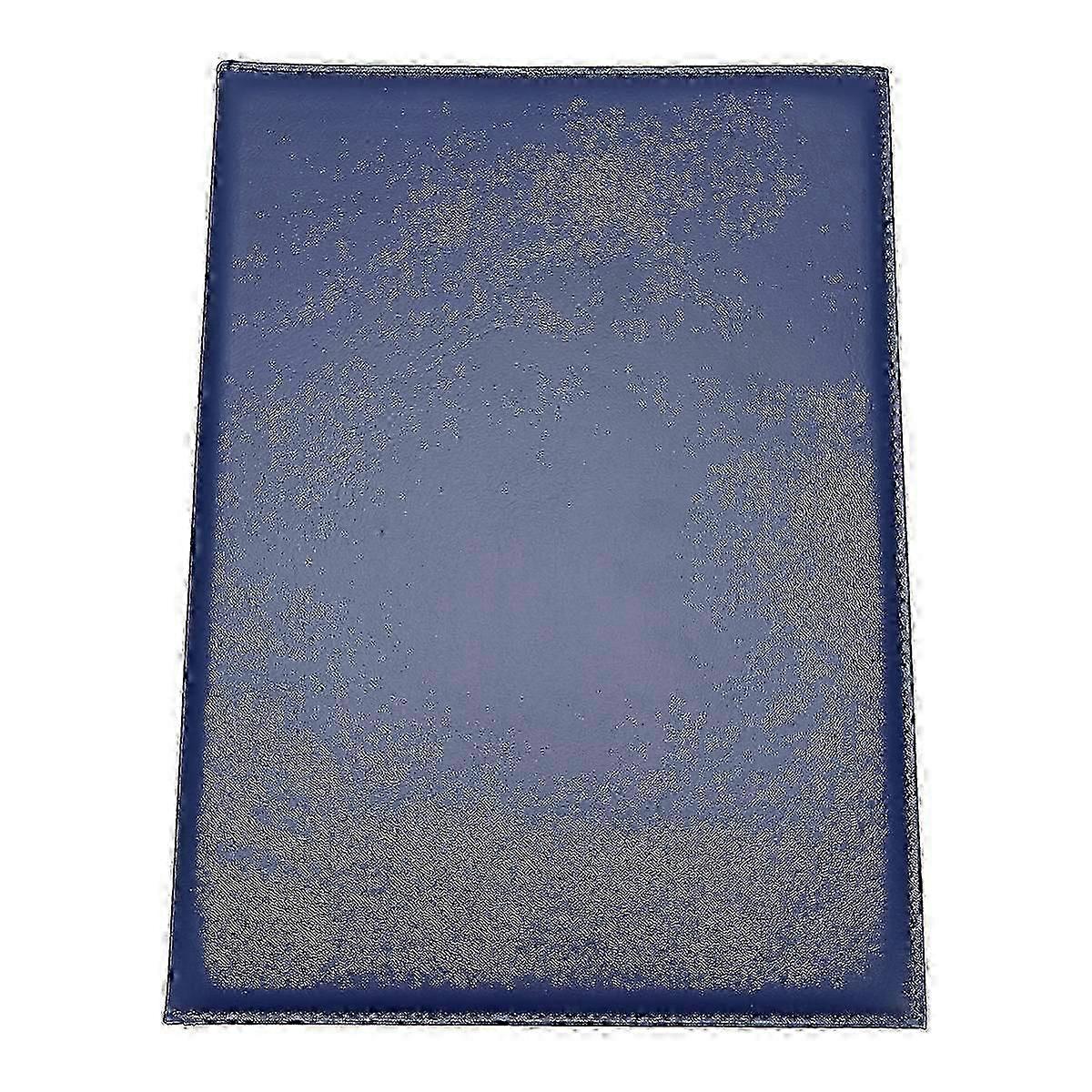 A4 Leather Certificate Cover Certificate Folder Blank Cover Protective Case (Blue) w