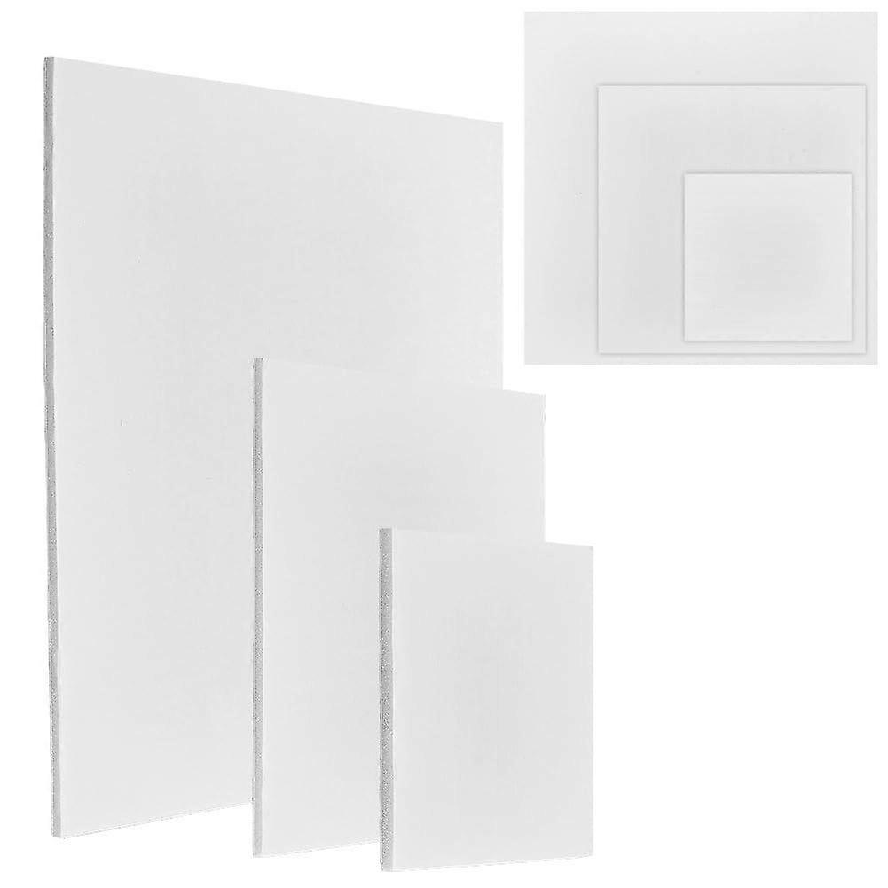 9Pcs White Polystyrene Craft Sheets 3 Sizes 5.5mm Thick Polystyrene Sheets Durable Plastic Board Sheet 3.9/7.8/11.8 Inch Square Flexible Sheet for Mod