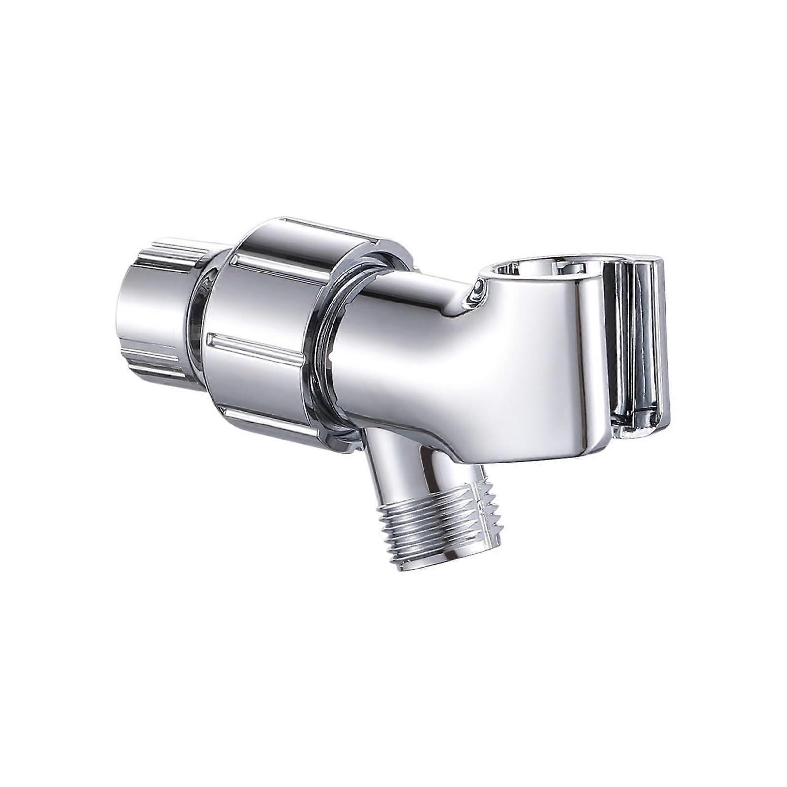 Adjustable 3Way Shower Head Holder Chrome ABS Diverter Valve with 360° Rotation and Filter