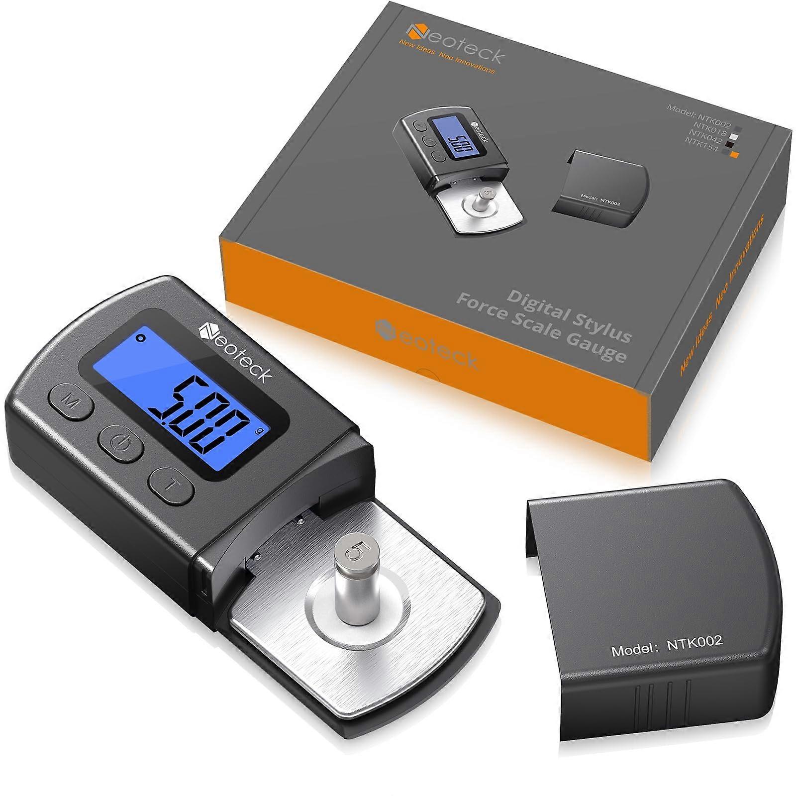 Turntable Stylus Force Gauge 0.01g Precision Digital Scale with LCD Backlight and 5g Weight