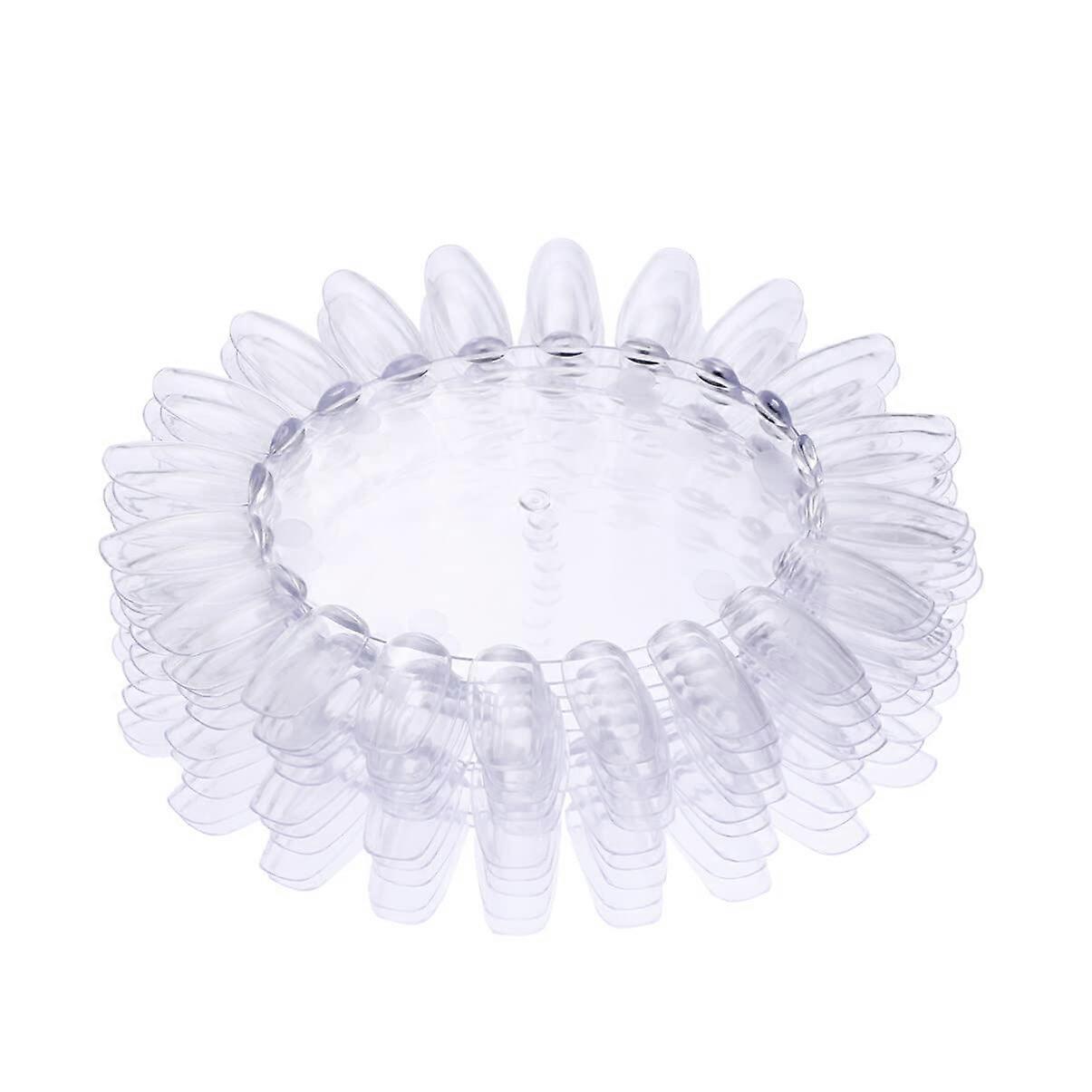 Nail Art Practice Card Transparent Nail Polish Color Display Chart with 20 Tips for DIY and Salon