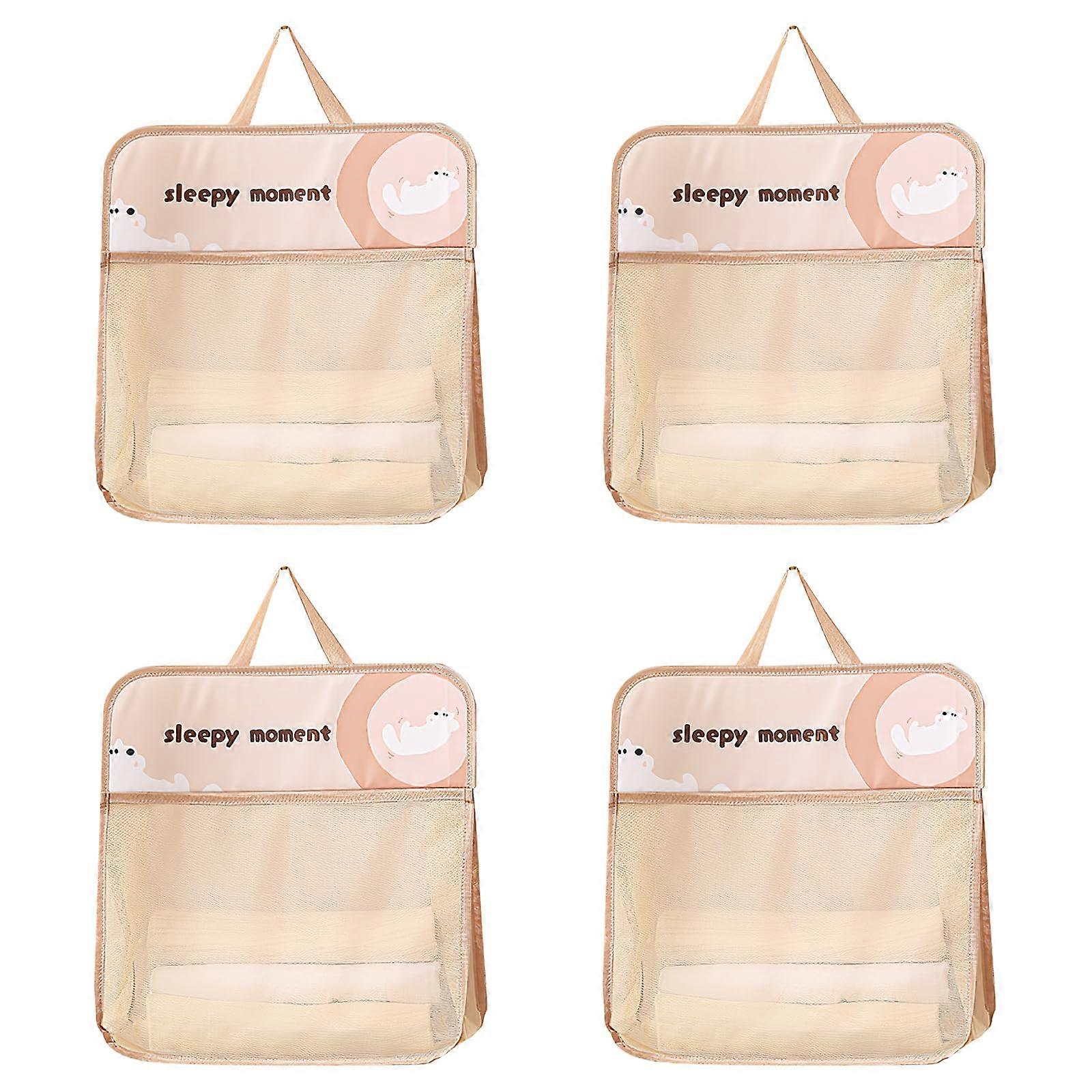 4Pack Cartoon Hanging Closet Organizer Single Layer Large Capacity for Underwear Socks Dorm