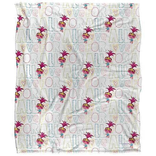 Trolls Silky Patterned Soft Touch Blanket