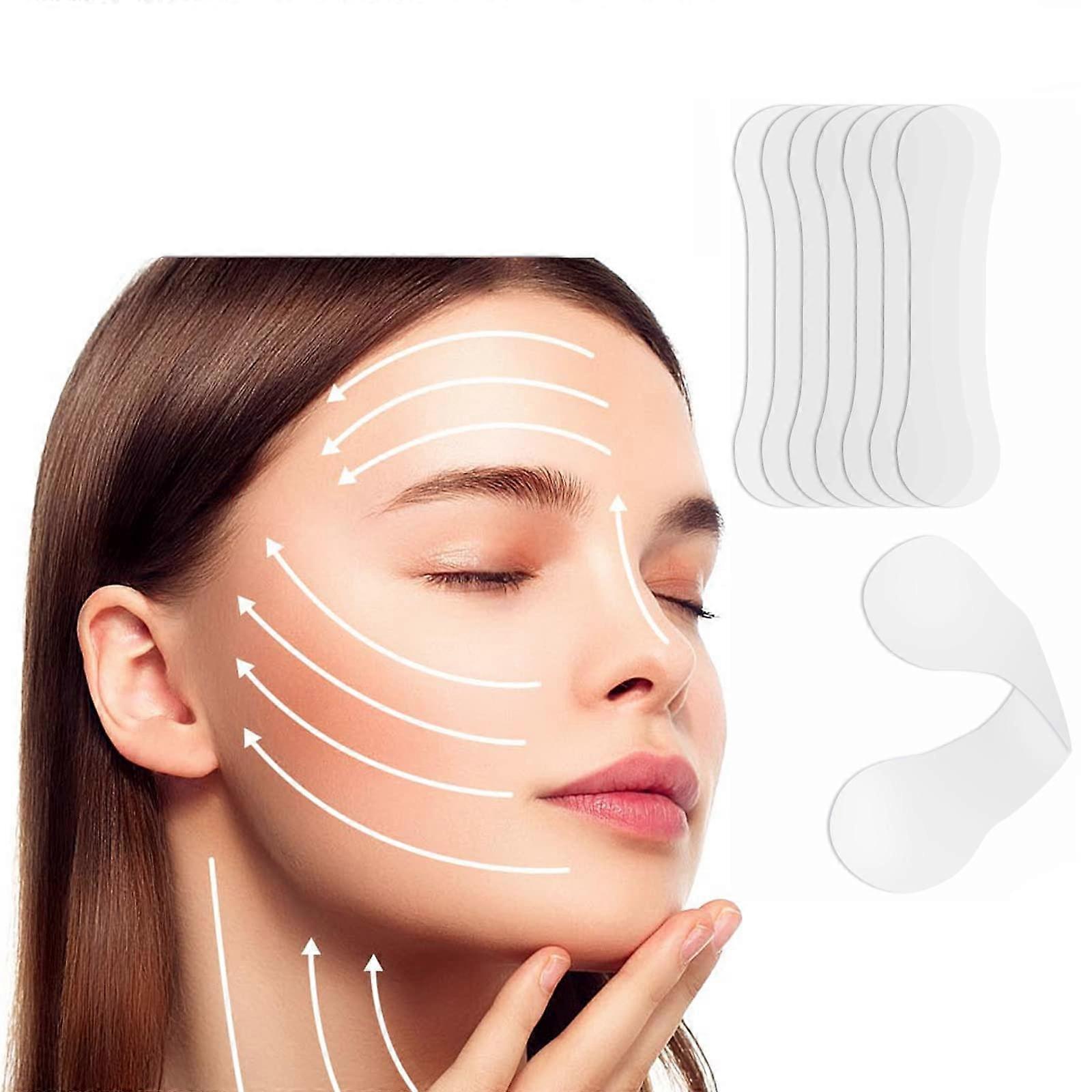 100 Pcs Invisible Face Lift Tape for Instant Lifting, VShape, Wrinkle Concealment Under Makeup