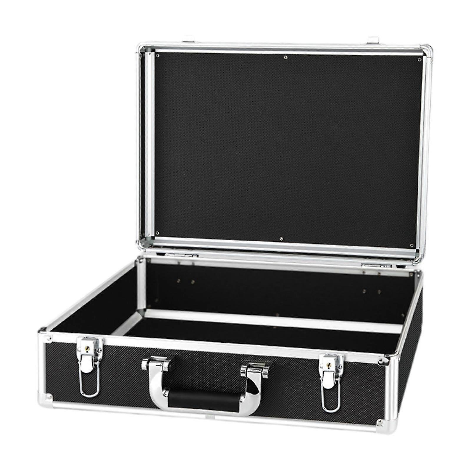 Large Capacity Aluminum Tool Storage Case with Secure Lock and Shockproof Protection, Size SXL