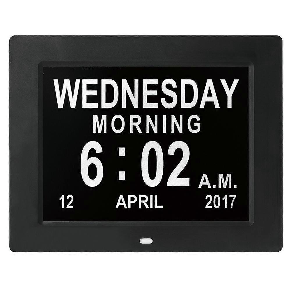 DDC-8009 8 inch Digital Display Alarm Clock 8 Groups Alarm Desktop Clock Machine Auto Adjust Brightn