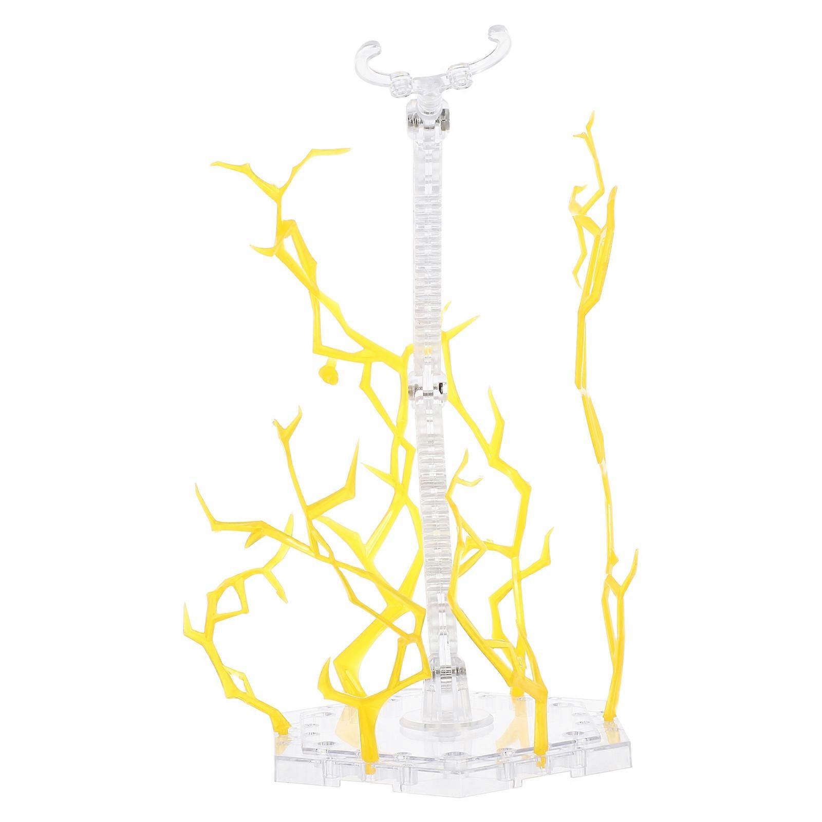 Yellow Action Figure Stand for Posing and Display Plastic Model Support Base