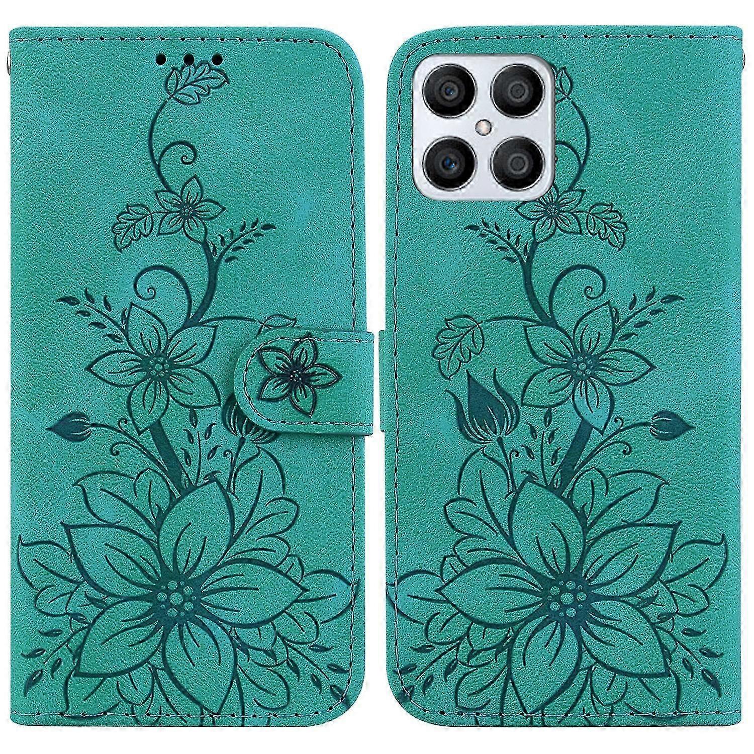Lily Embossed Leather Phone Case