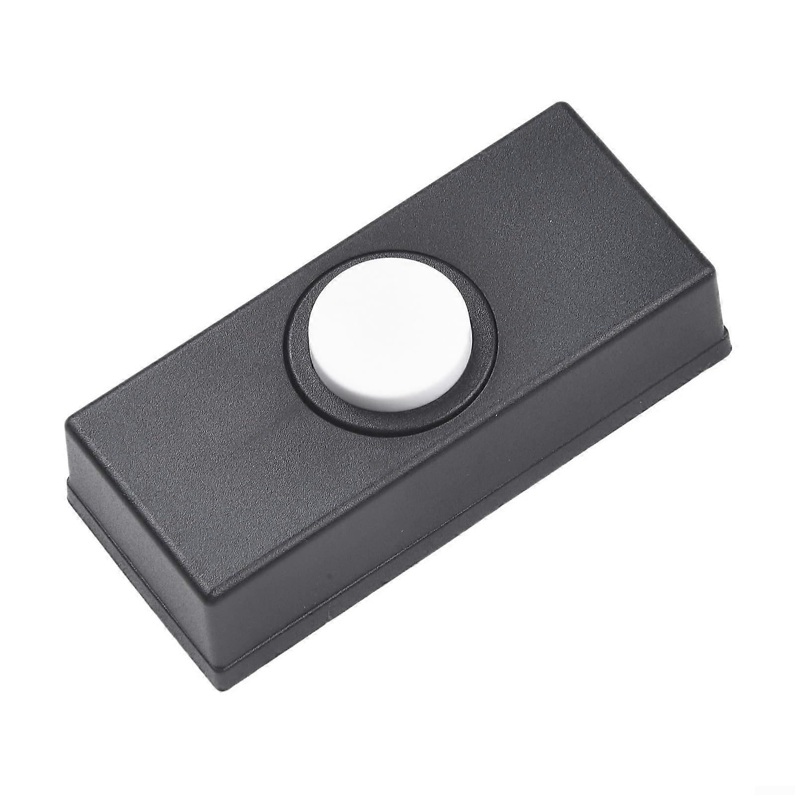 Black Wired Doorbell Push Button with Easy Installation and Weather Resistant Build for Home
