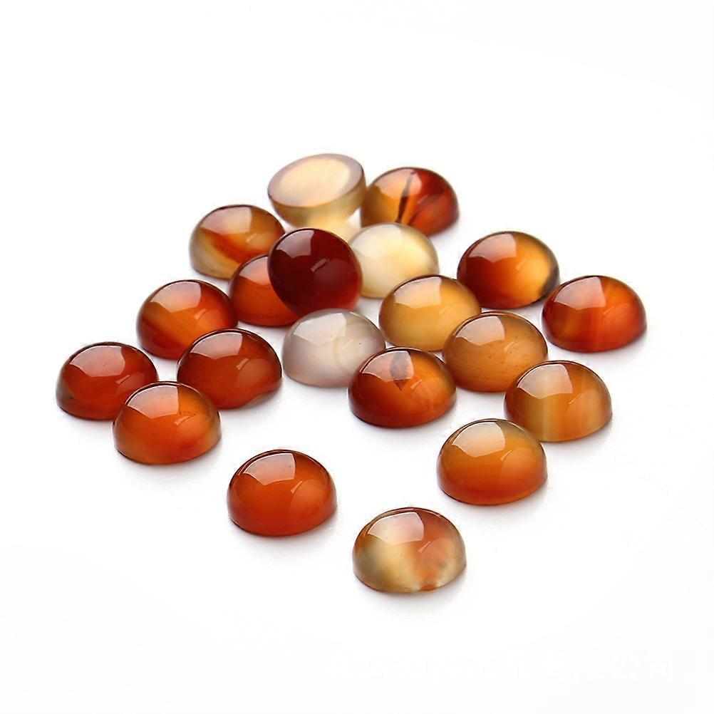 Red Gemstone Patch for Jewelry Making 20Pcs Round Cabochons
