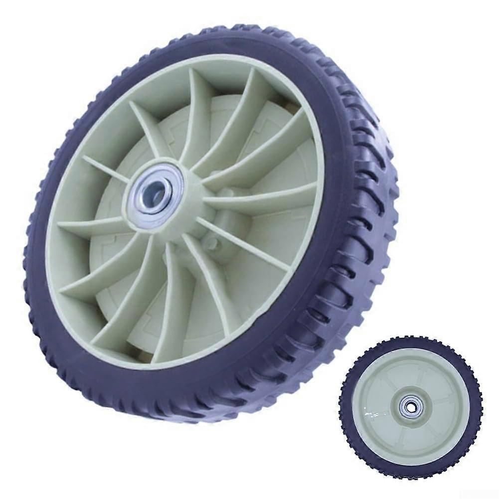 Lawn Mower Wheels 19.5cm Durable Rubber Universal Replacement for Hand Push Mowers