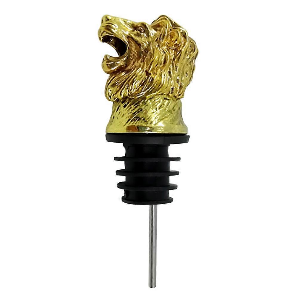 Golden Lion Head Shape Pourer for Party Use
