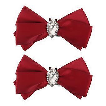 1 paar schoenstrikken: Luxe strikaccessoires voor dames - Decoraties voor hoge hakken, rode strikjes voor schoenen, sieraden voor feestjes en optredens op het podium.