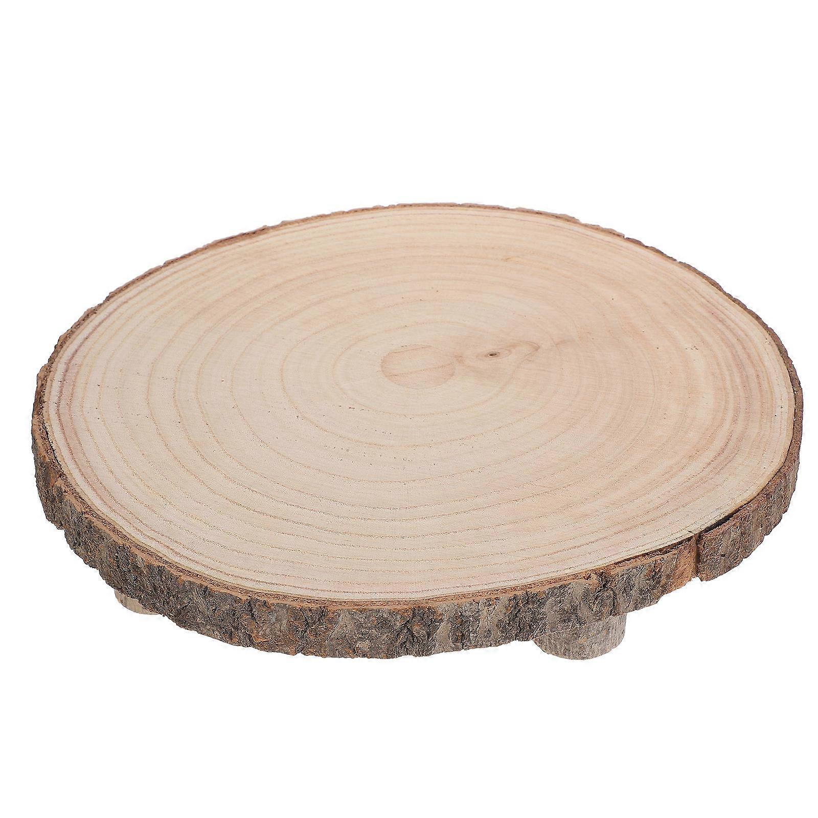 Rustic Cupcake Stand Wood Display Stand for Serving 2Pcs with Feet