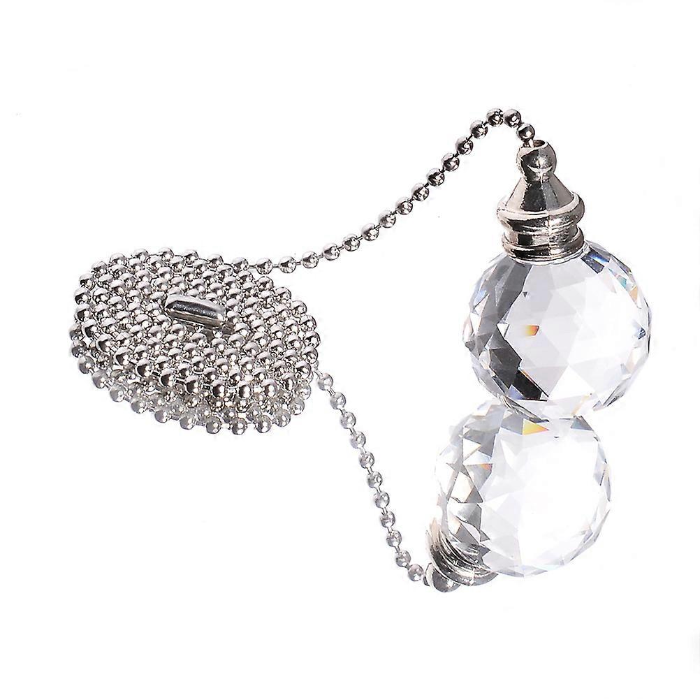 Ceiling Fan Pull Chain Crystal Ball Pendant for Light Decoration 5Pcs