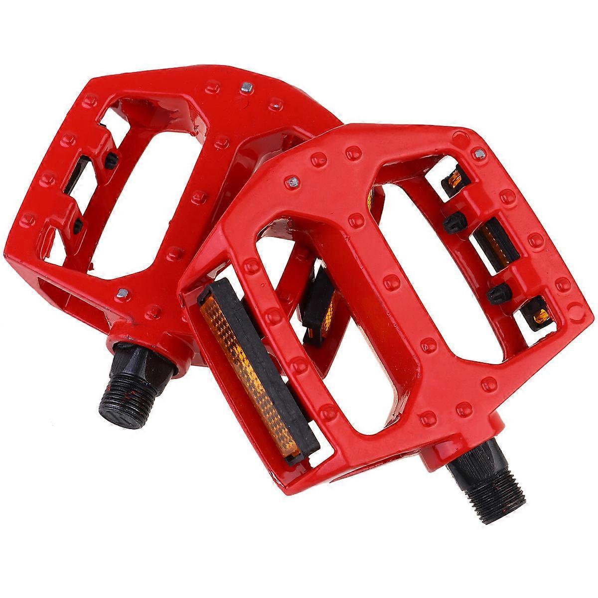 Red Aluminium Alloy Bike Pedal for Cycling Easy Install Durable Long Ride Pedaling Efficiency 1 Pair