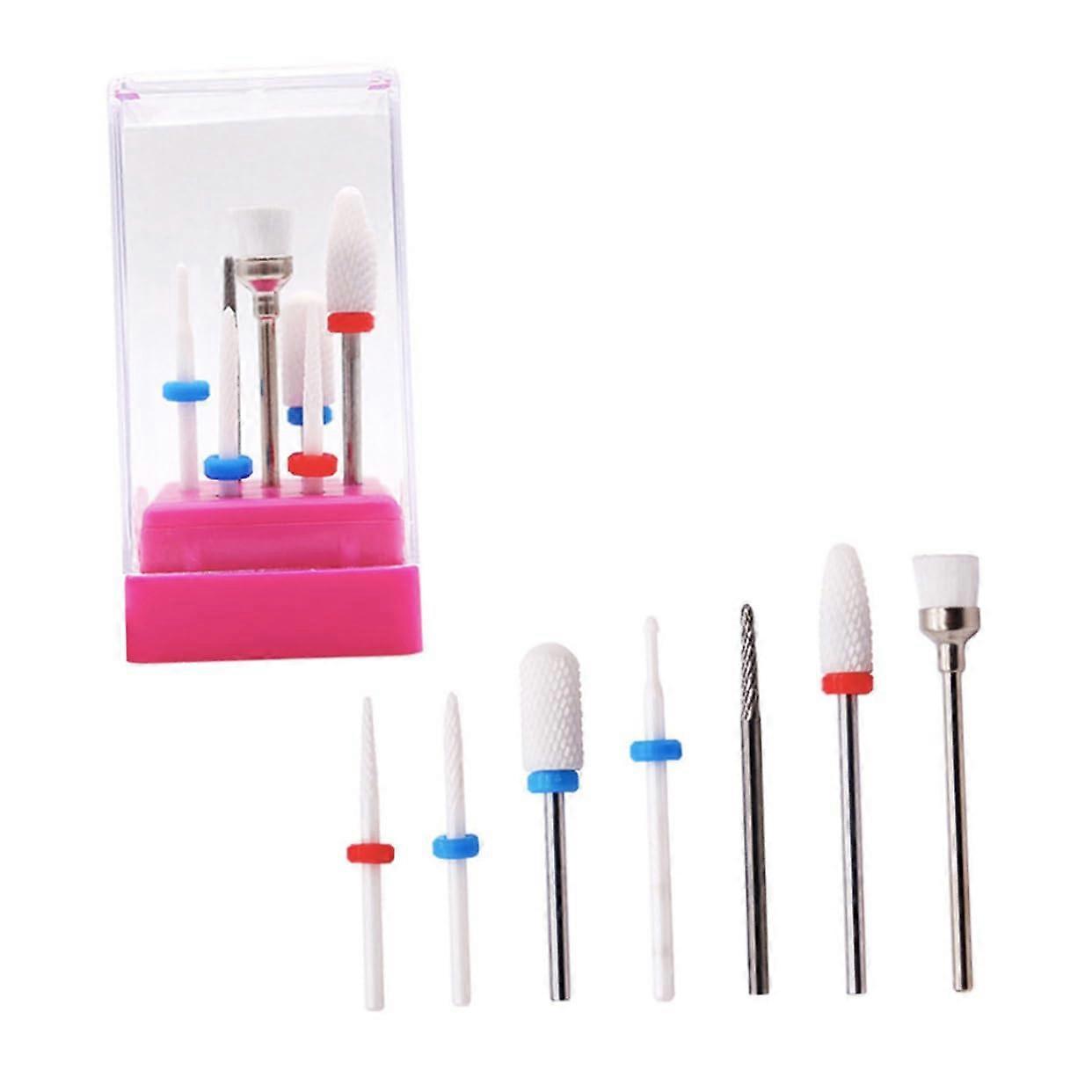 Ceramic Nail Drill Bits Set for Manicure and Pedicure, Durable MultiHead Salon Quality