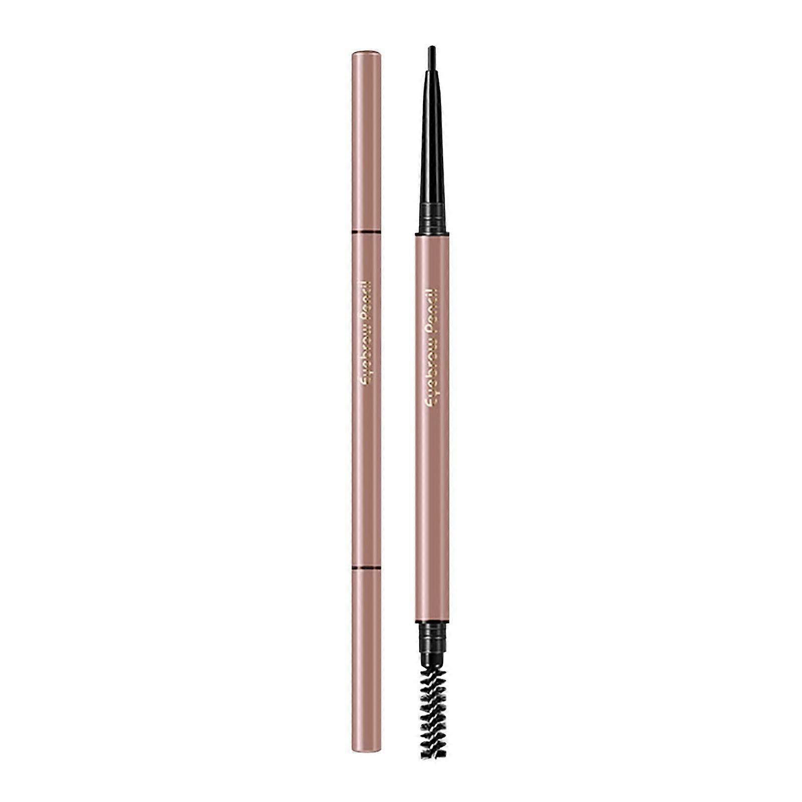 Waterproof Eyebrow Pencil Rose Gold Retractable Fine Tip with Spoolie for Precise Brow Shaping
