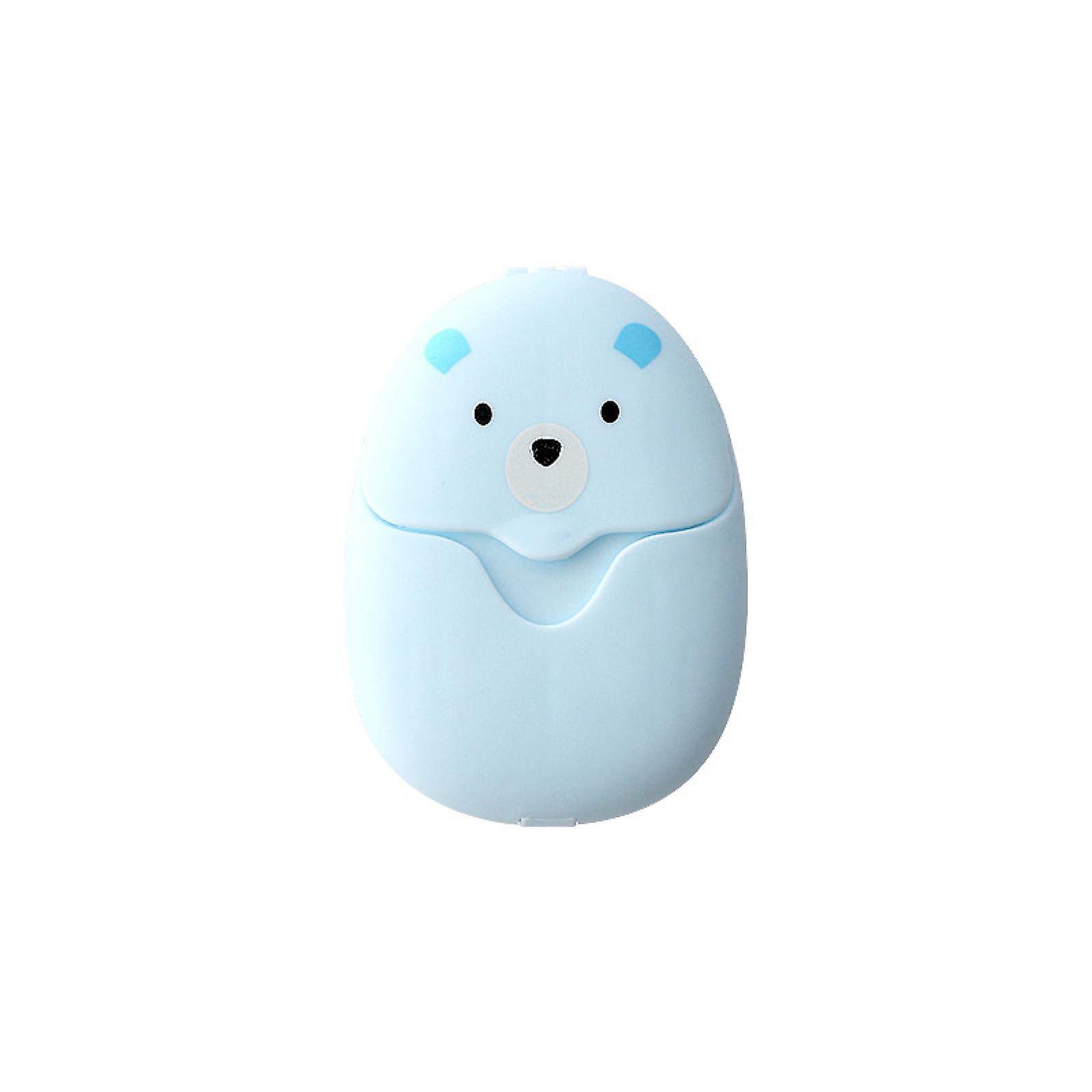 Travel Soap Sheets 50 Pack Fast Dissolving Hand Wash Tablets in Hygienic Blue Case for Camping