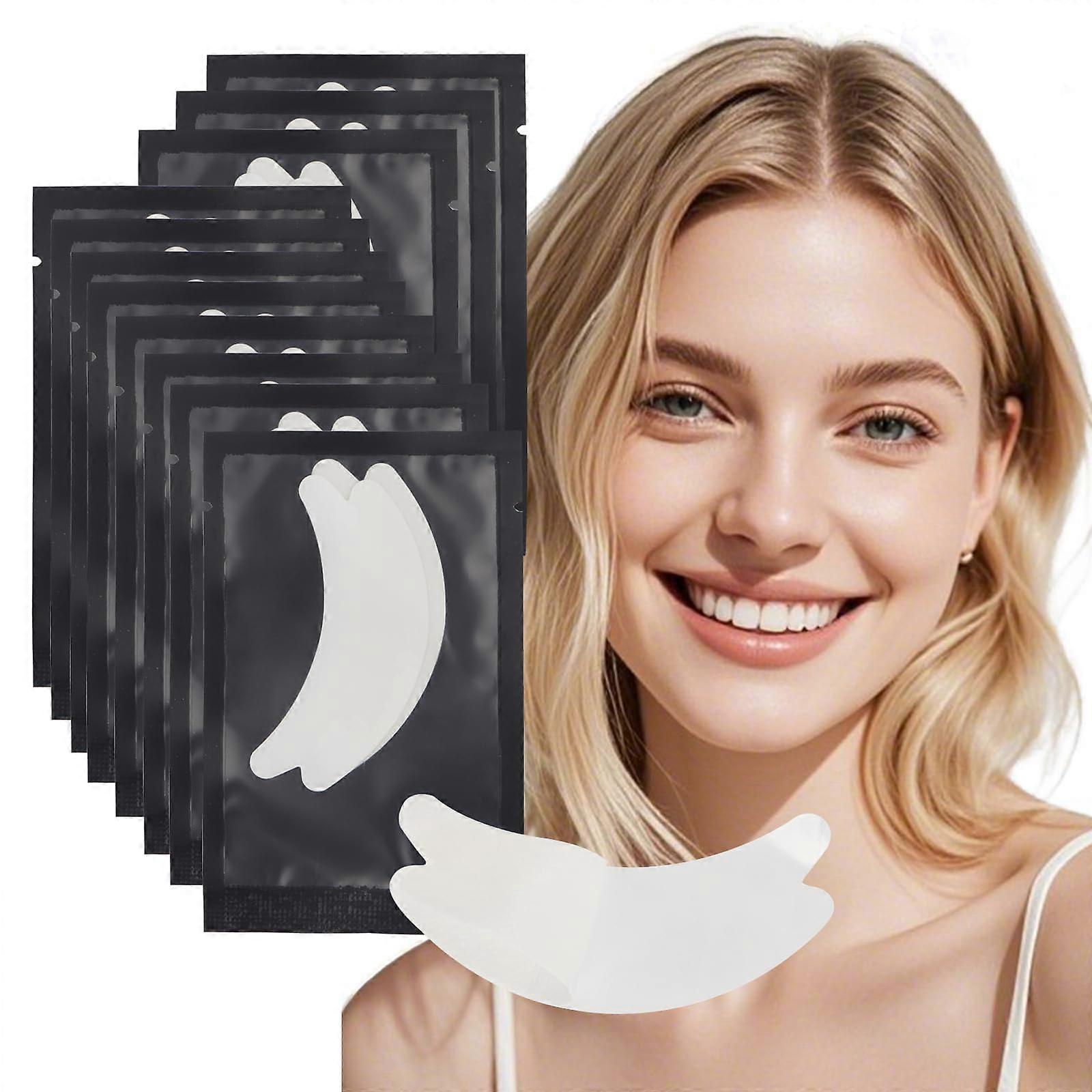 Under Eye Pads for Eyelash Extensions, 50 Pairs Hydrogel Lint  Crescent Shape, Black