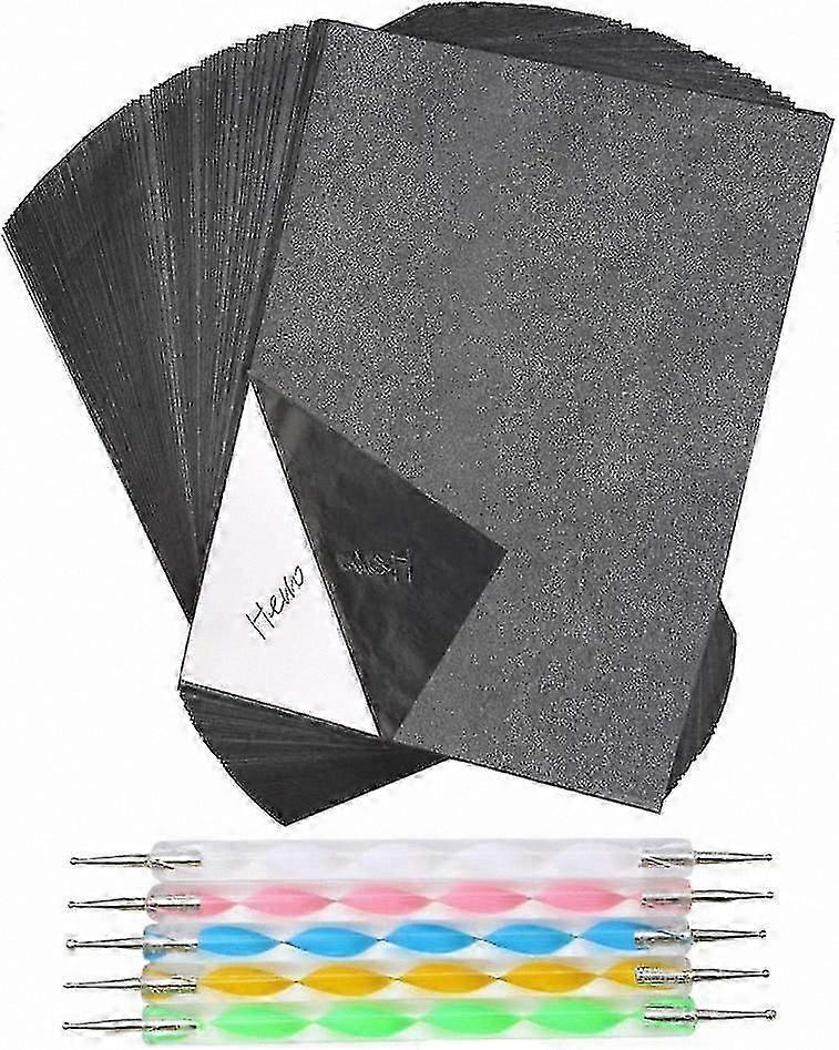 100 Sheets Carbon Copy Paper with 5 Eming Styluses