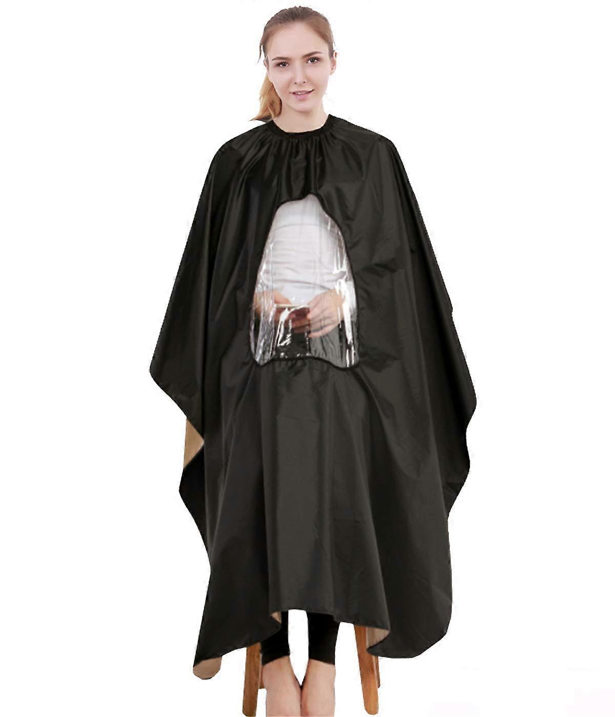 Waterproof Salon Cape with Full Coverage Protection and Adjustable Metal Closure, Extra Large Barber Cape