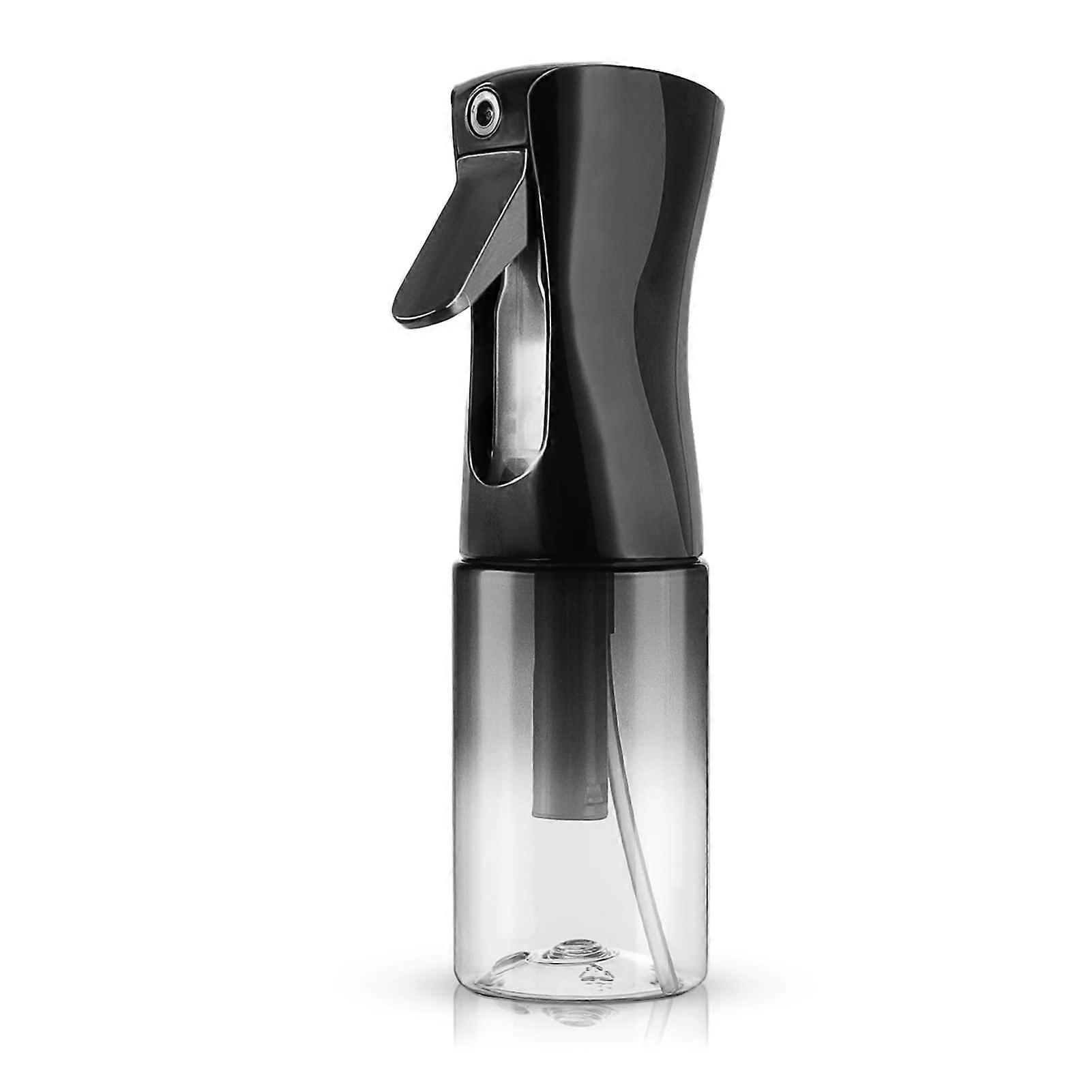 Gradient Black Continuous Spray Bottle 200ml Fine Mist Refillable for Hair Styling and Plants