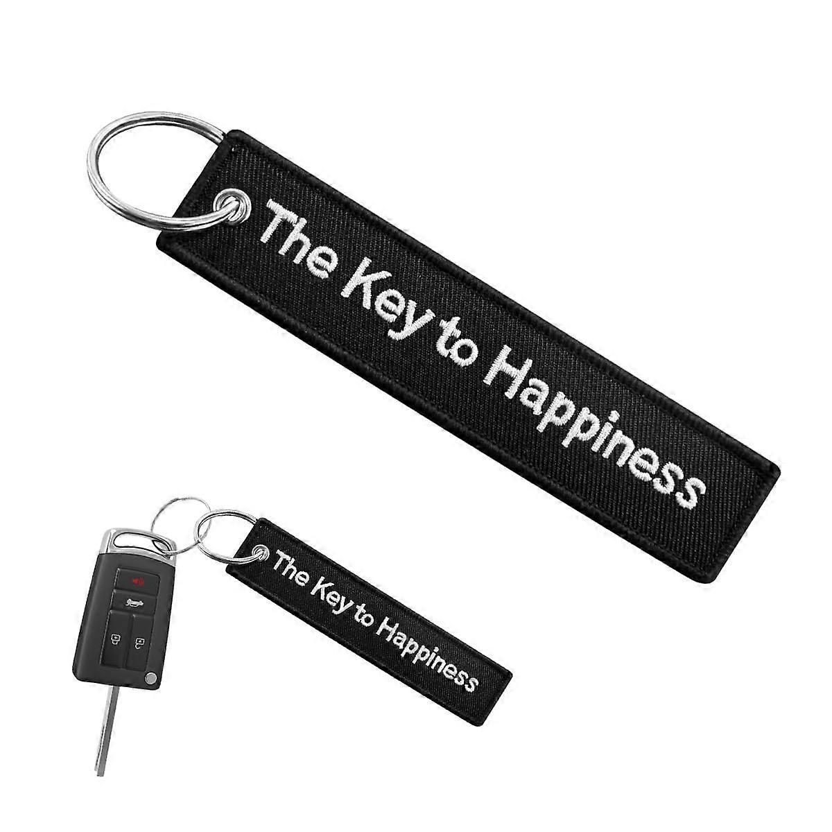 Custom Embroidered Keychain with  Design, ScratchResistant Tag for Car or Motorcycle