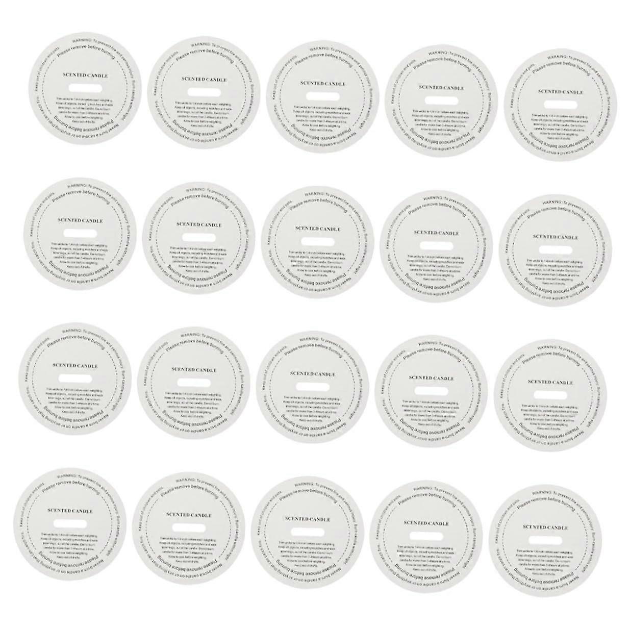 20pcs Candle Stickers and Labels for Scented Jars, Easy Apply Adhesive, Dust Protector Covers