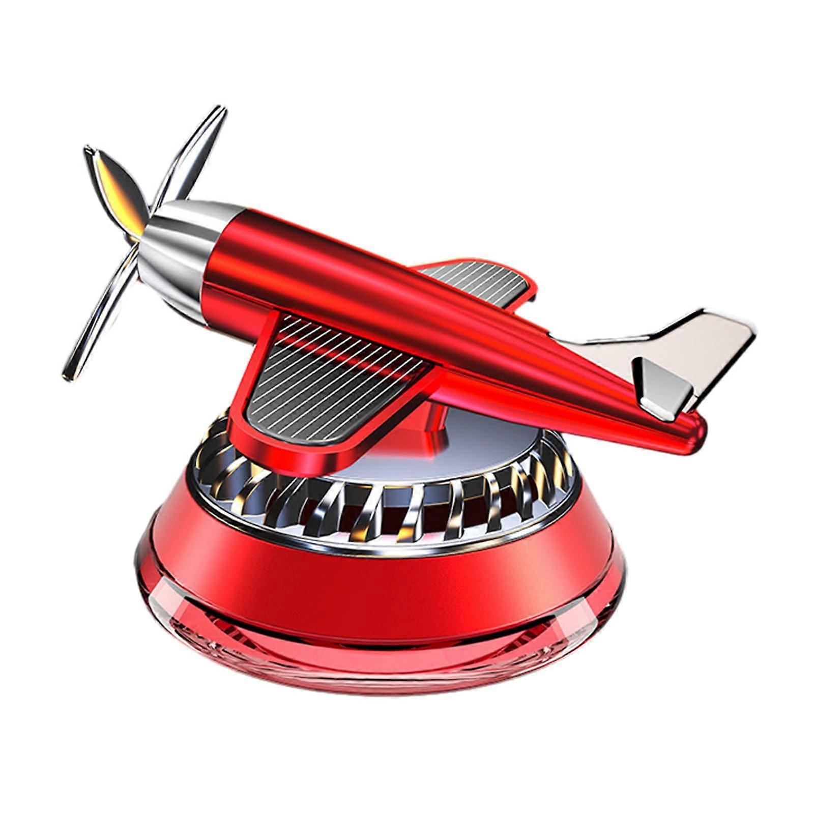 Solar Powered Rotating Car Air Freshener Helicopter Shape Dashboard Diffuser for Odor Elimination