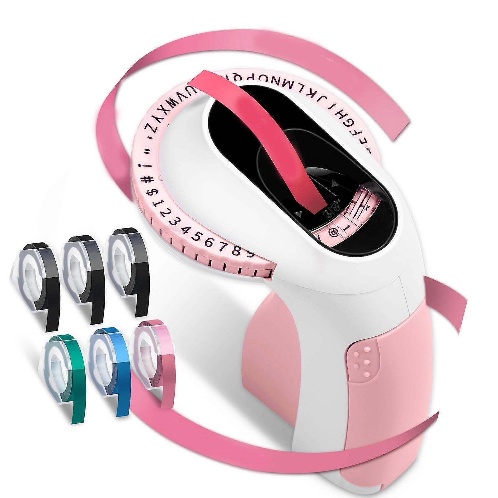 Handheld Embossing Label Maker for Crafts and Students with Easy Label Creation and Ergonomic Grip