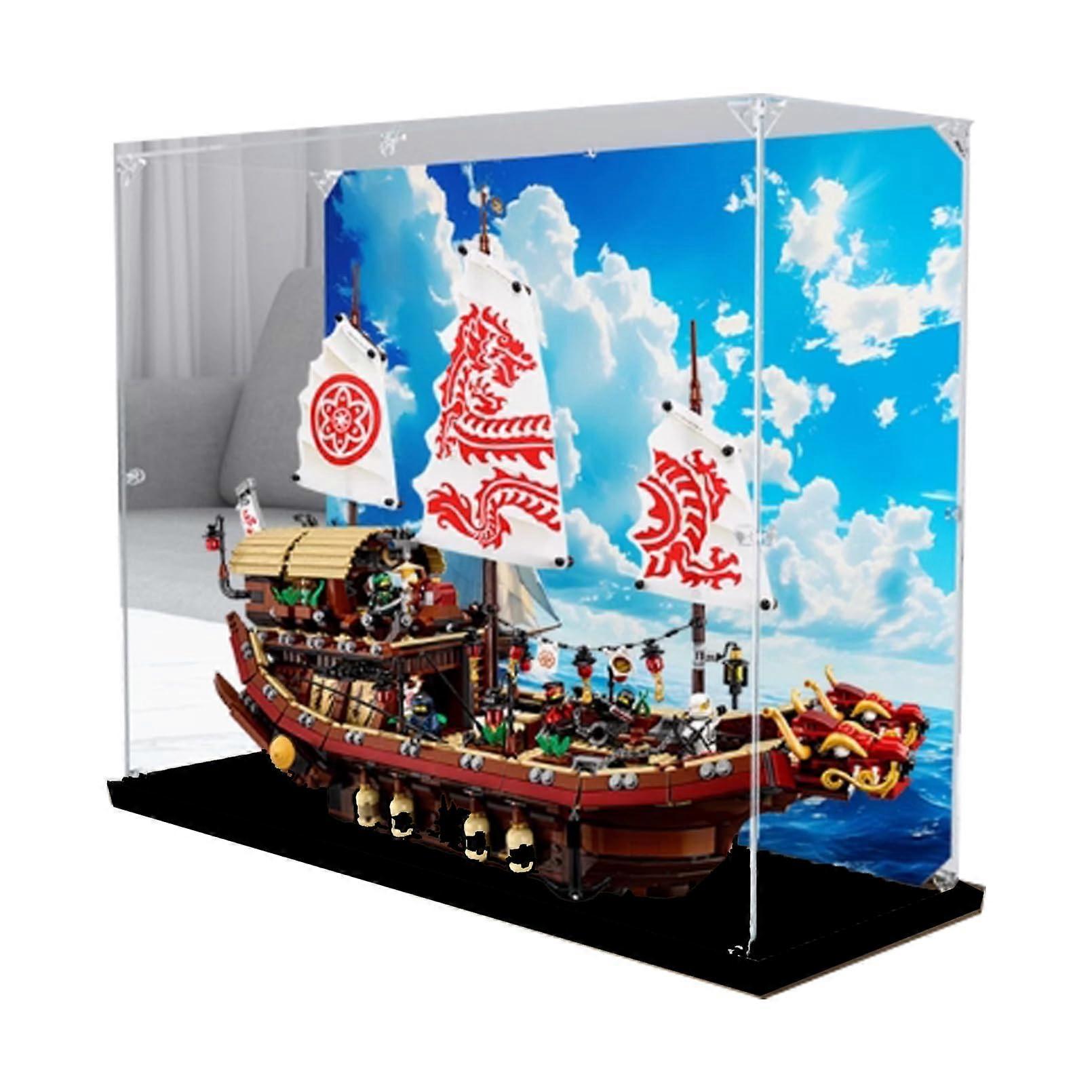 Acrylic Display Case for  70618 Boats, Dustproof Clear Showcase Box, Durable  Design