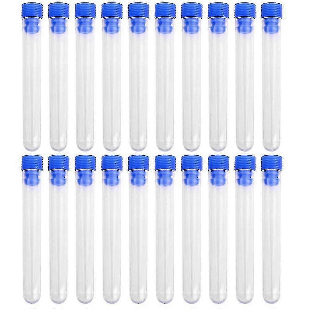 20 Pcs. Not Graduated Plastic Test Tube Lab Test Tool With