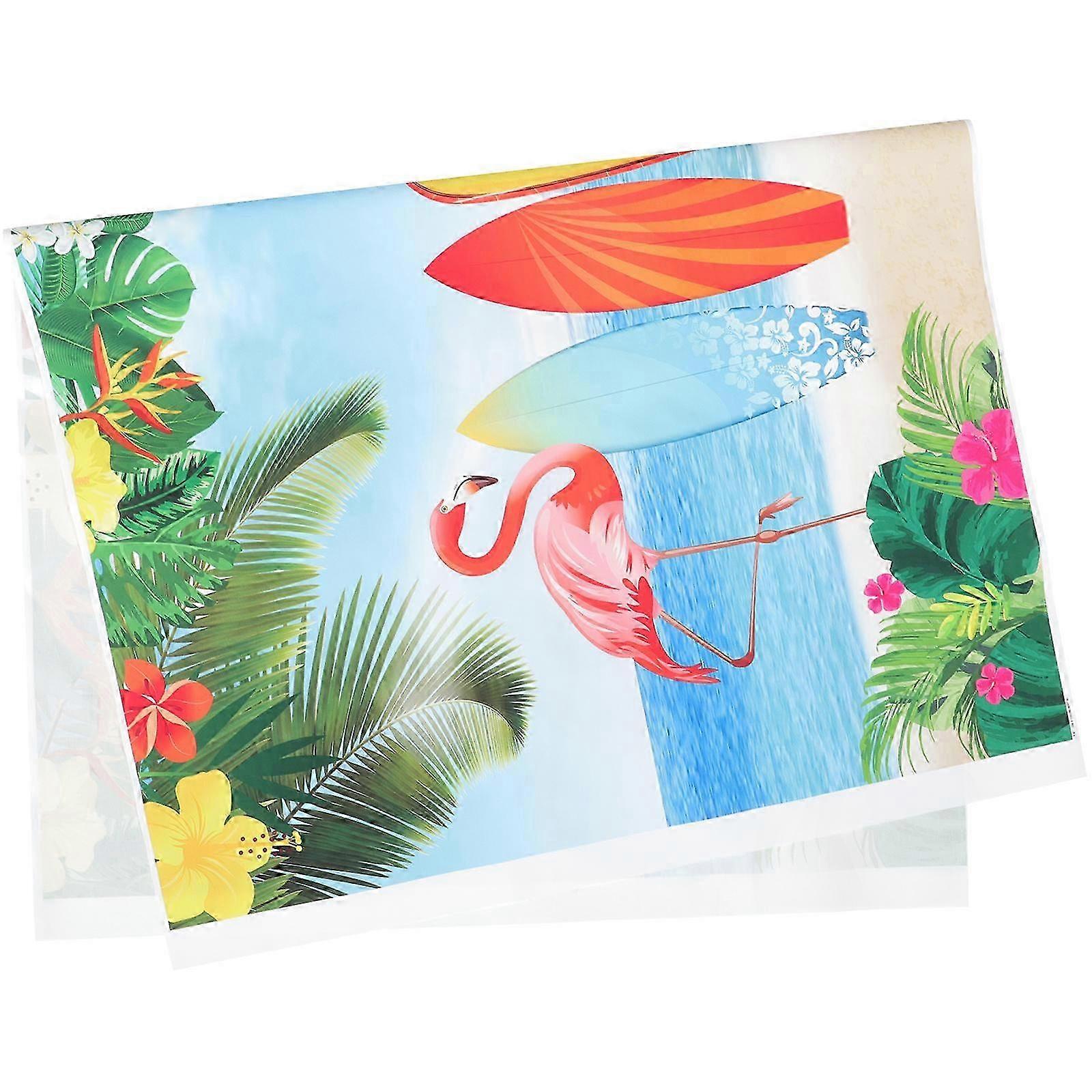 Beach Party Backdrop Hawaii Surfboard Background Summer Multi Material Wall Decoration 1Pack