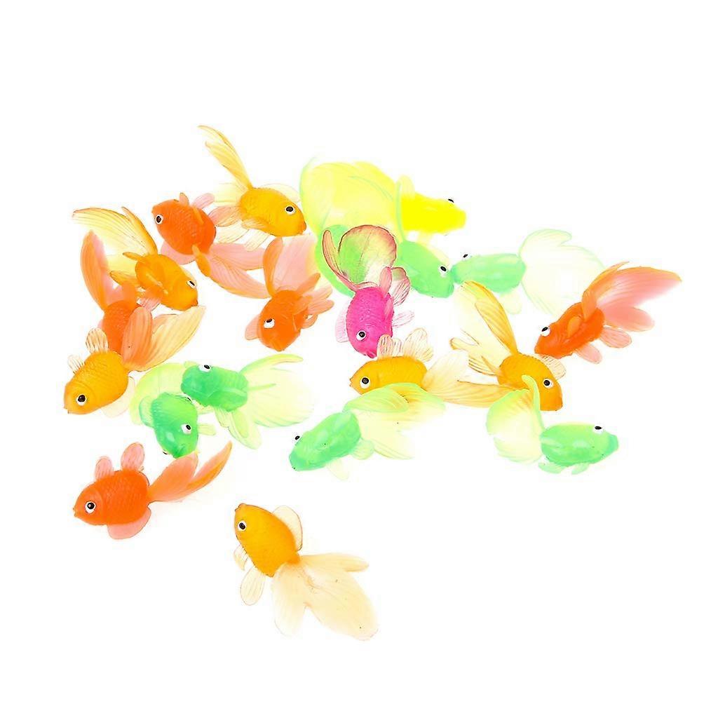 Decorative Plastic Fish Toy for Kids with Golden Design, Versatile Table Ornament and Gift