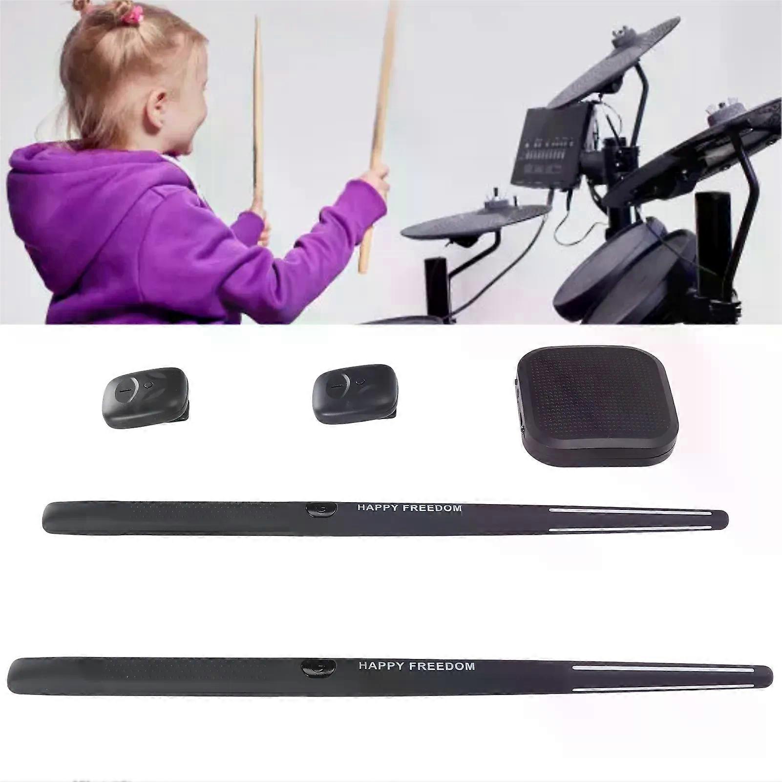 Virtual Drum Kit Portable Virtual Reality Drum Set Electronic Drum Set for Beginners Children Adults
