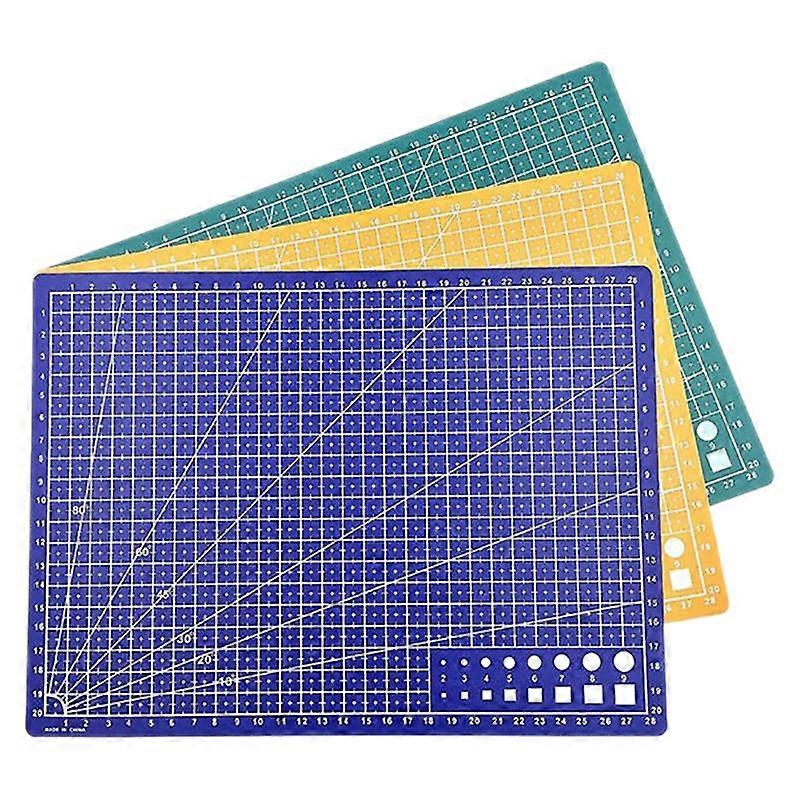 3Pcs A4 Cutting Mat Pad Patchwork Cut Pad Patchwork Tools Diy Tool Cutting Board Double-Sided Self Healing Cutting Pad