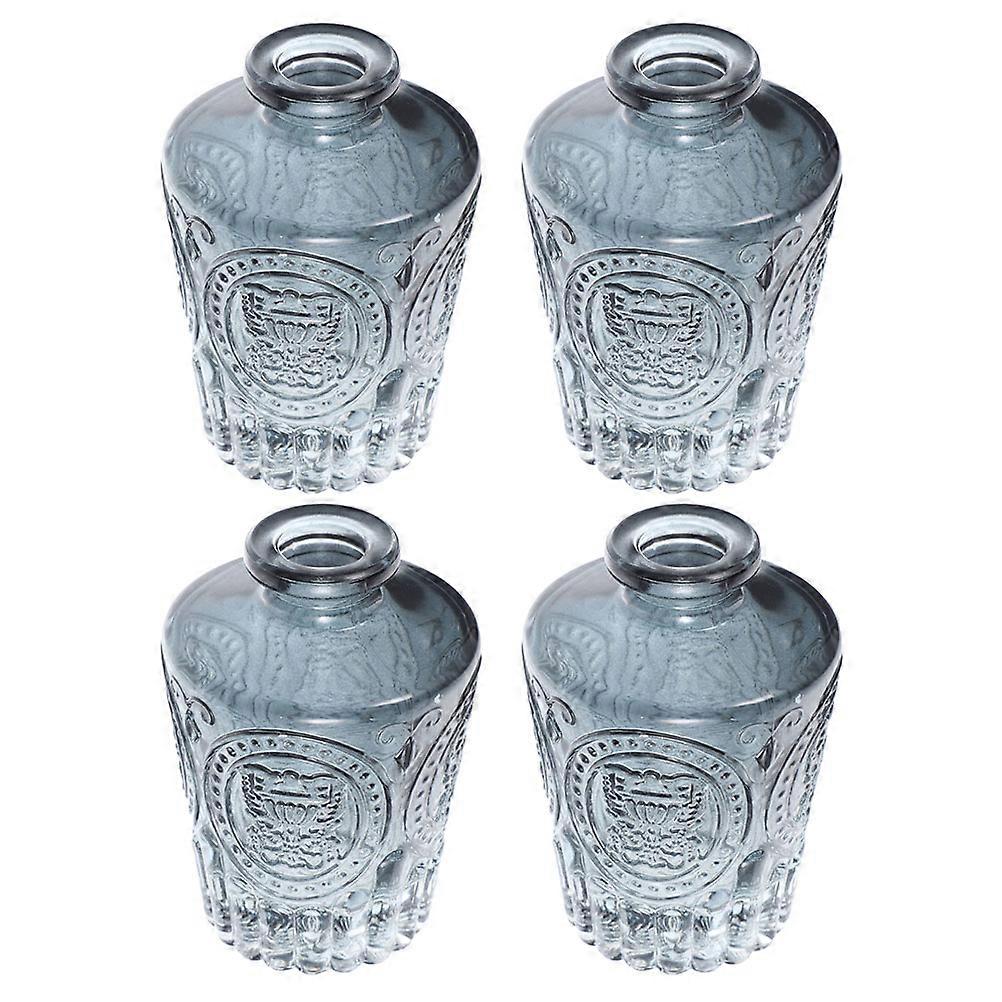 Glass Diffuser Bottle Aroma Diffuser Bottles for Storage 4Pcs Blue