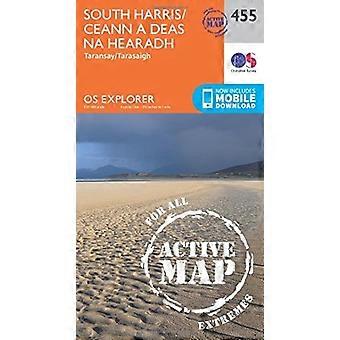 OS Explorer kaart actief (455) Zuid-Harris/Ceann een Deas Na Hearadh (OS Explorer actieve kaart)