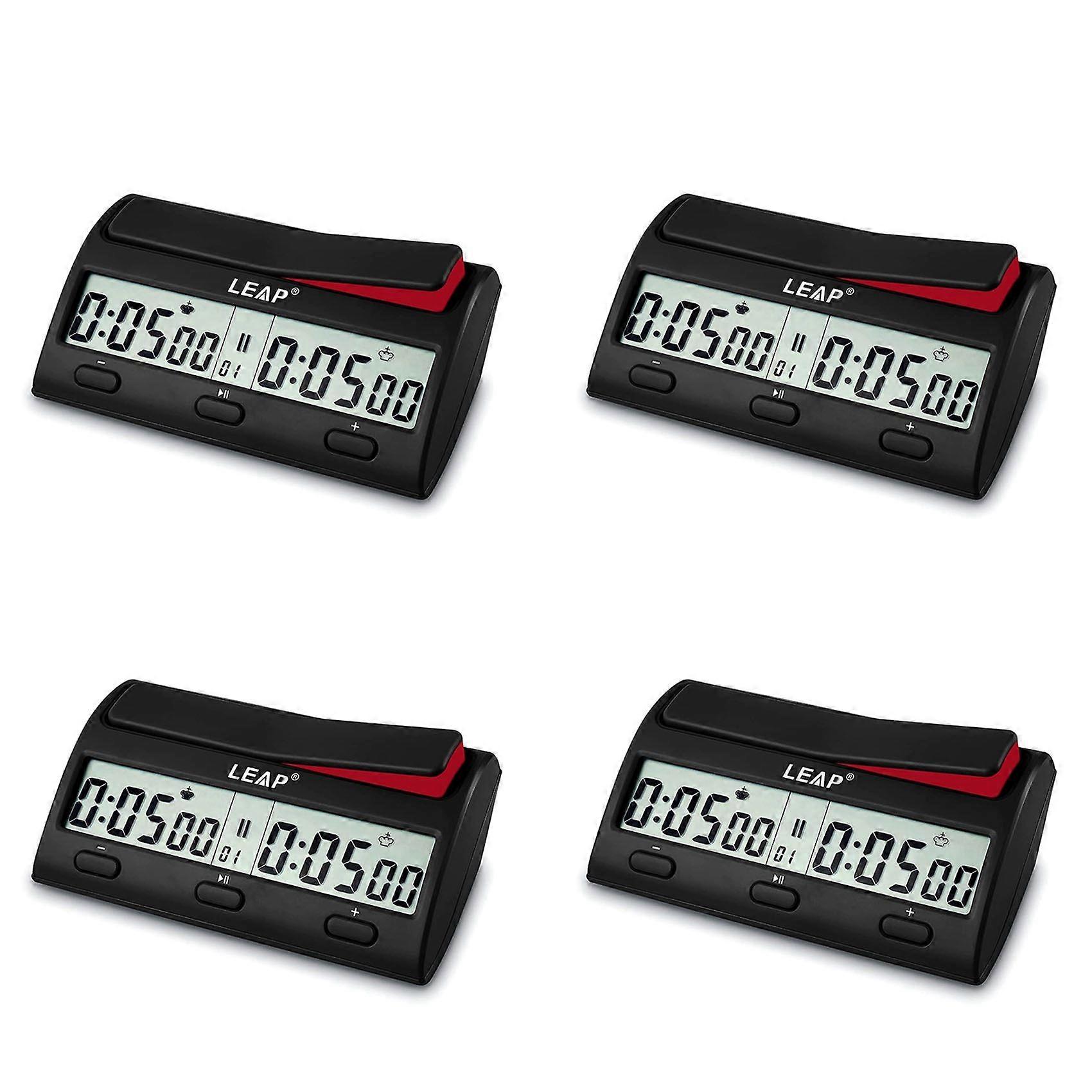 4X LEAP Chess Clock Advanced Digital Chess Timer with 7 Type 38 Timing Set Modes Professional Chess Clock Game Timer