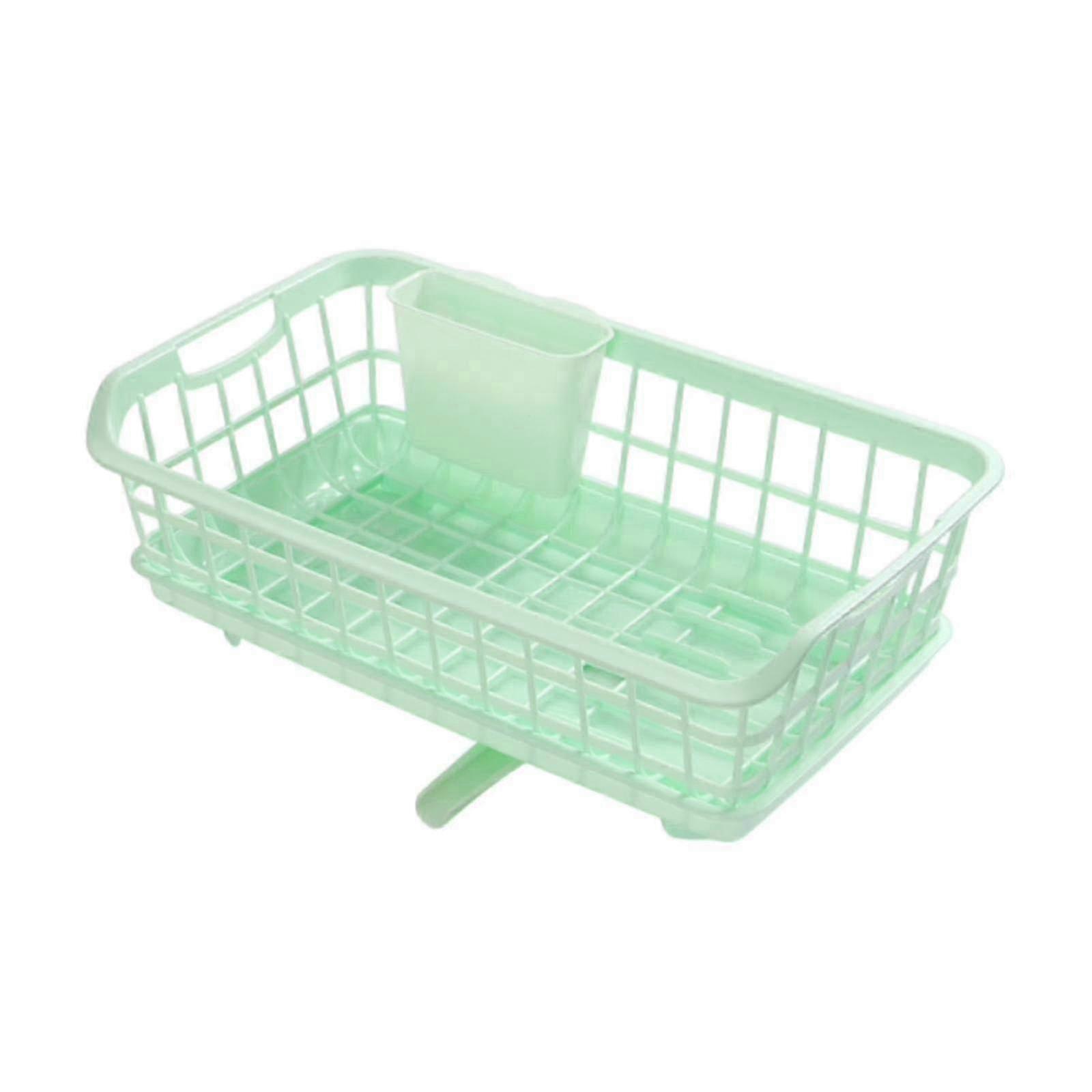 25-26 Compact dish drying rack for kitchen with multifunctional storage solution