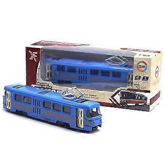 Classic Train Tram Diecast Pull Back Model With Led Music Developmental Kids Toy